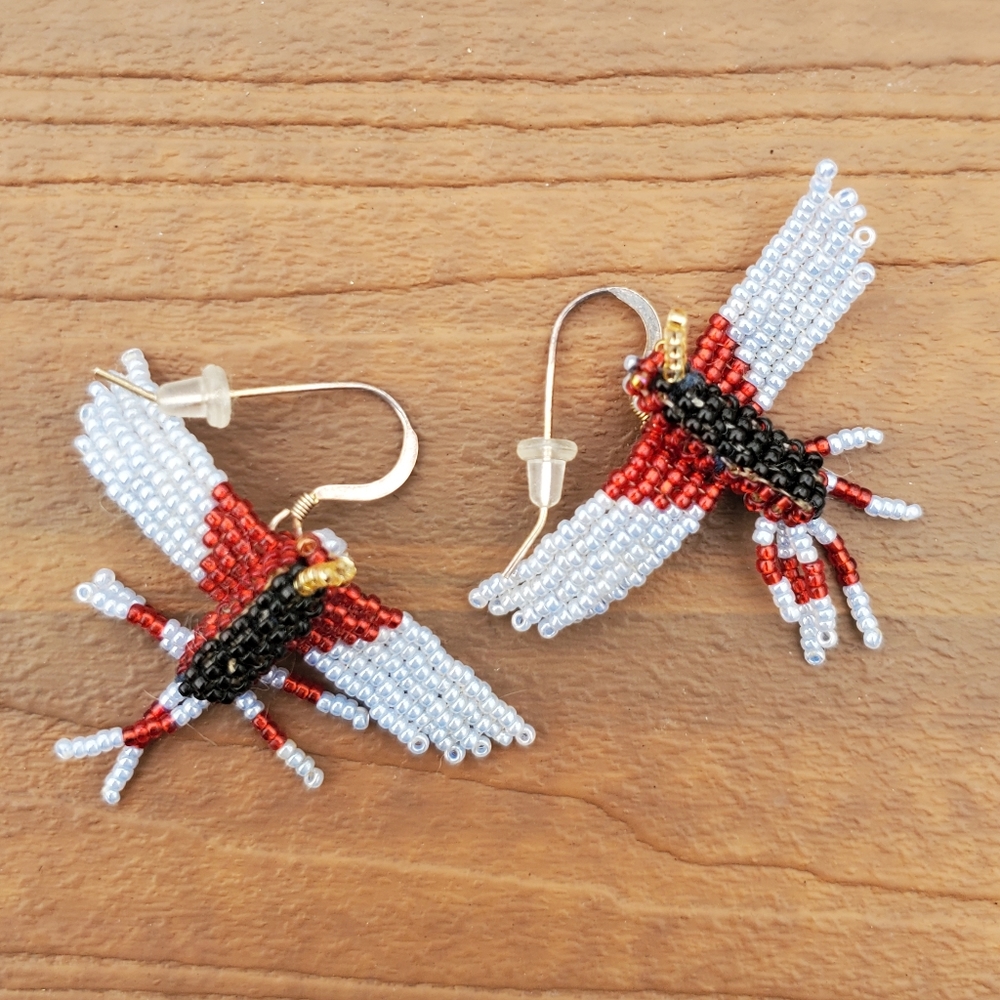 Beaded Bird Earrings